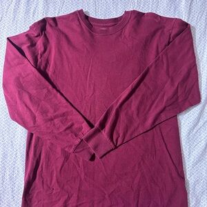 JERZEES Men's Medium Burgundy Long Sleeve Shirt